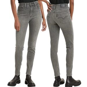 Levi’s 721 High Rise Skinny Grey Granite Jeans Size 31 Hemmed